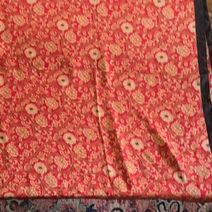Red and Gold Patterned Scarf/Sarong